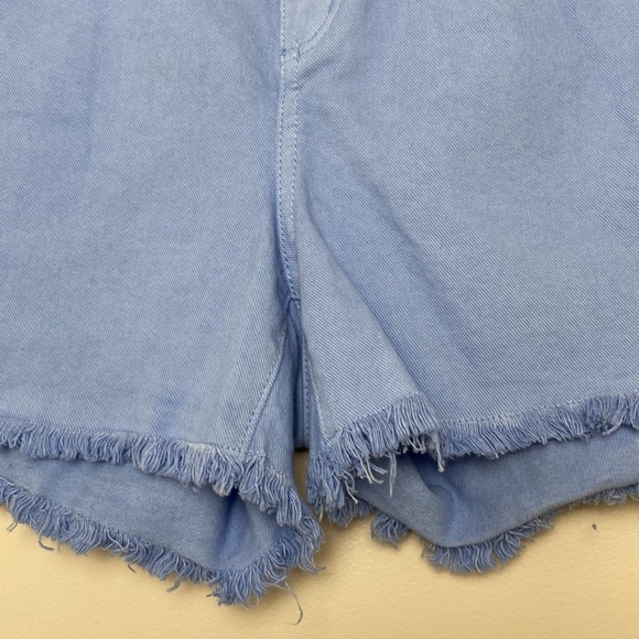 Loft Curvy High Rise Frayed Denim Cut Off Shorts Size 27 - Picture 9 of 10